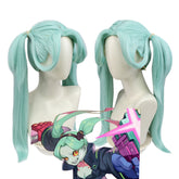 Cyberpunk Wigs Cyberpunk Edgerunners Rebecca Cosplay Girl Green Wig Halloweem Prop
